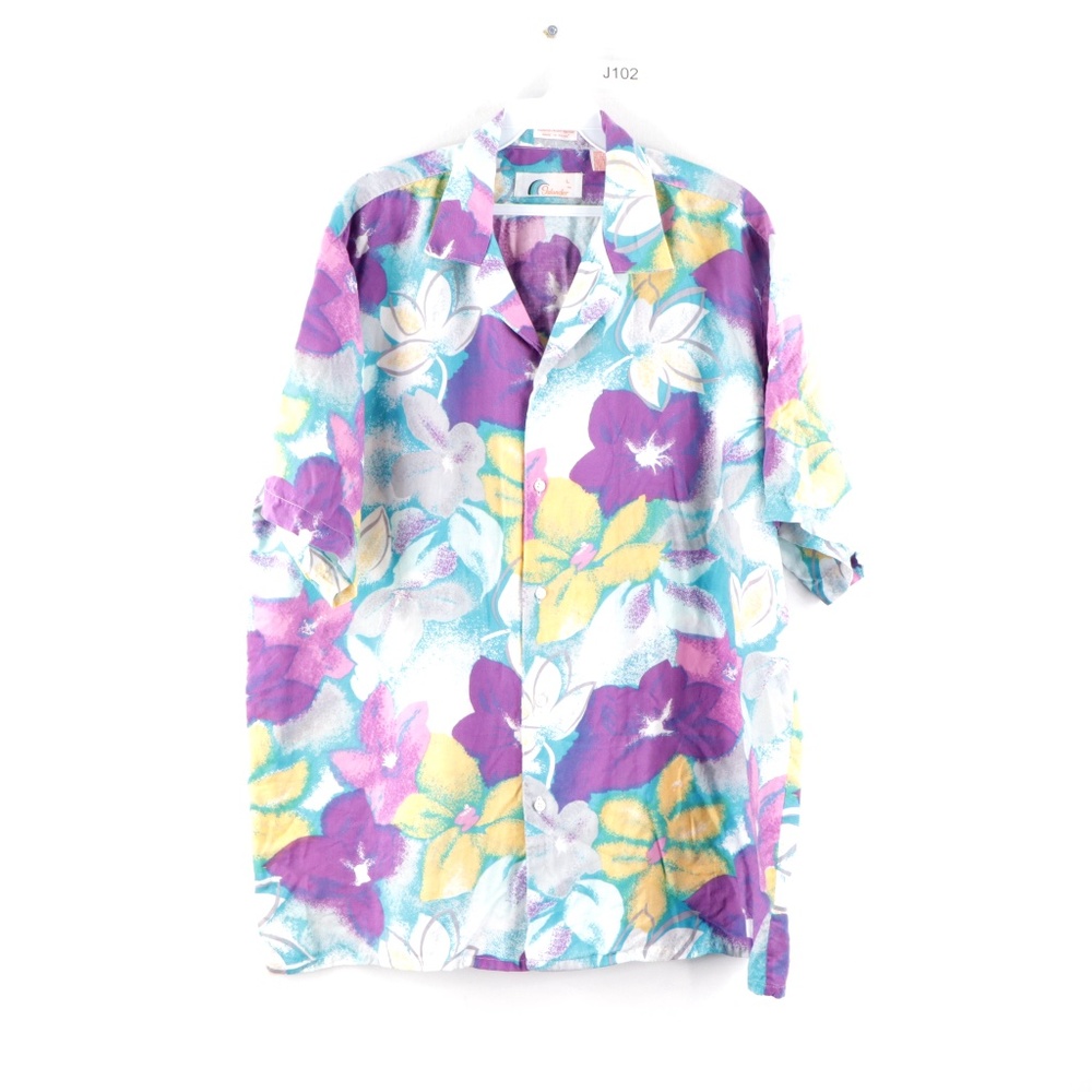 Vintage 90s Magnum PI Floral Print Hawaiian Shirt